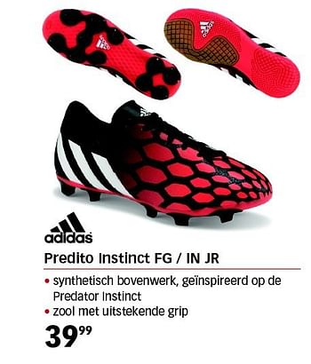 Aanbiedingen Predito instinct fg - in jr - Adidas - Geldig van 01/08/2014 tot 24/08/2014 bij Sport 2000