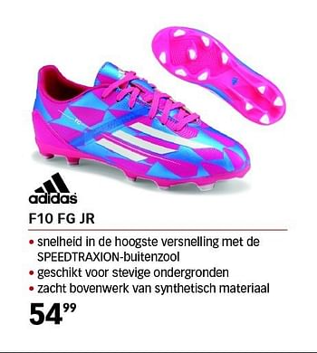 Aanbiedingen F10 fg jr - Adidas - Geldig van 01/08/2014 tot 24/08/2014 bij Sport 2000
