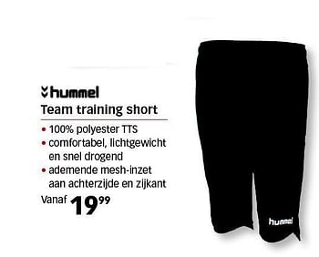 Aanbiedingen Team training short - Hummel - Geldig van 01/08/2014 tot 24/08/2014 bij Sport 2000