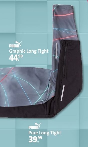 Aanbiedingen Graphic long tight - Puma - Geldig van 01/08/2014 tot 31/08/2014 bij Perry Sport
