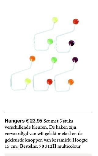 Aanbiedingen Hangers - Huismerk - Bonaparte - Geldig van 01/08/2014 tot 31/08/2014 bij Bonaparte