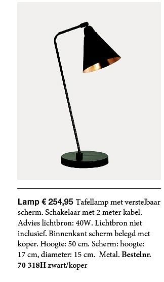 Aanbiedingen Lamp - Huismerk - Bonaparte - Geldig van 01/08/2014 tot 31/08/2014 bij Bonaparte