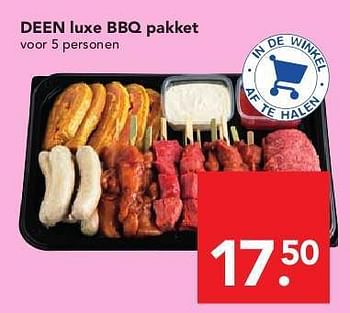 Aanbiedingen Deen luxe bbq pakket - Huismerk deen supermarkt - Geldig van 03/08/2014 tot 09/08/2014 bij Deen Supermarkten