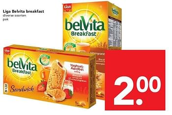 Aanbiedingen Liga belvita breakfast - Liga - Geldig van 03/08/2014 tot 09/08/2014 bij Deen Supermarkten