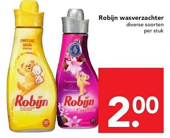 Aanbiedingen Robijn wasverzachter - Robijn - Geldig van 03/08/2014 tot 09/08/2014 bij Deen Supermarkten