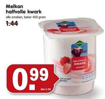 Aanbiedingen Melkan halfvolle kwark - Melkan - Geldig van 03/08/2014 tot 09/08/2014 bij Em-té