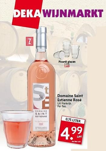 Aanbiedingen Domaine saint estienne rosé - Rosé wijnen - Geldig van 03/08/2014 tot 09/08/2014 bij Deka Markt