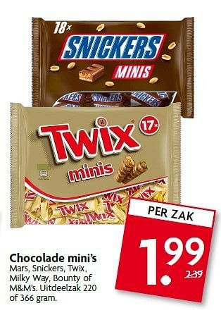 Aanbiedingen Chocolade mini`s - Snickers - Geldig van 03/08/2014 tot 09/08/2014 bij Deka Markt