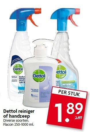 Aanbiedingen Dettol reiniger of handzeep - Dettol - Geldig van 03/08/2014 tot 09/08/2014 bij Deka Markt