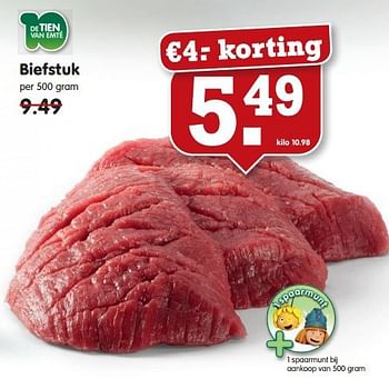 Aanbiedingen Biefstuk - Huismerk - Em-té - Geldig van 03/08/2014 tot 09/08/2014 bij Em-té