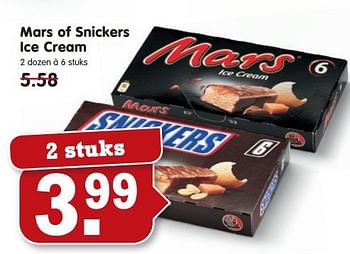 Aanbiedingen Mars of snickers ice cream - Mars Snacks - Geldig van 03/08/2014 tot 09/08/2014 bij Em-té