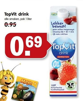 Aanbiedingen Topvit drink - Topvit - Geldig van 03/08/2014 tot 09/08/2014 bij Em-té