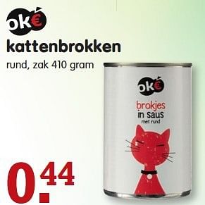 Aanbiedingen Kattenbrokken - Oké - Geldig van 03/08/2014 tot 09/08/2014 bij Em-té