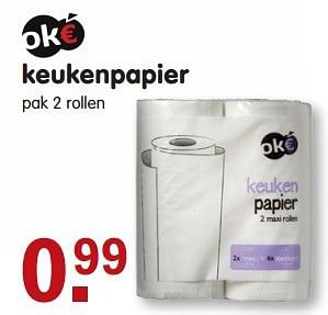 Aanbiedingen Keukenpapier - Oké - Geldig van 03/08/2014 tot 09/08/2014 bij Em-té