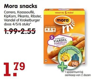 Aanbiedingen Mora snacks - Mora - Geldig van 03/08/2014 tot 09/08/2014 bij Em-té