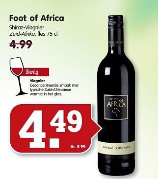 Aanbiedingen Foot of africa - Rode wijnen - Geldig van 03/08/2014 tot 09/08/2014 bij Em-té