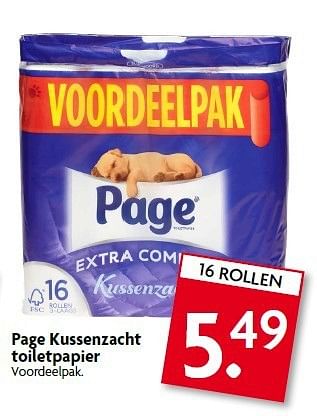 Aanbiedingen Page kussenzacht toiletpapier - Page - Geldig van 03/08/2014 tot 09/08/2014 bij Deka Markt