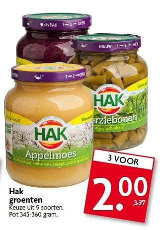 Aanbiedingen Hak groenten - Hak - Geldig van 03/08/2014 tot 09/08/2014 bij Deka Markt