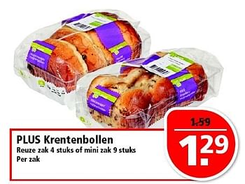 Aanbiedingen Plus krentenbollen - Huismerk - Plus - Geldig van 03/08/2014 tot 09/08/2014 bij Plus