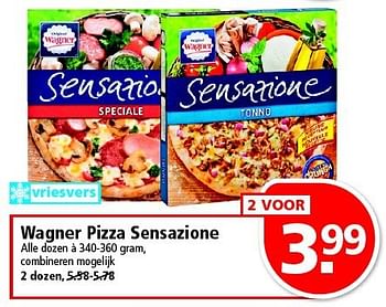 Aanbiedingen Wagner pizza sensazione - Original Wagner - Geldig van 03/08/2014 tot 09/08/2014 bij Plus