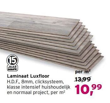 Aanbiedingen Laminaat luxfloor - Huismerk - Leen Bakker - Geldig van 03/08/2014 tot 16/08/2014 bij Leen Bakker