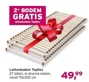 Aanbiedingen Lattenbodem topflex - Huismerk - Leen Bakker - Geldig van 03/08/2014 tot 16/08/2014 bij Leen Bakker