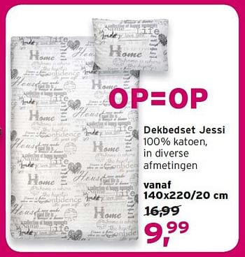 Aanbiedingen Dekbedset jessi - Huismerk - Leen Bakker - Geldig van 03/08/2014 tot 16/08/2014 bij Leen Bakker
