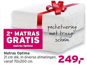 Aanbiedingen Matras optima - Huismerk - Leen Bakker - Geldig van 03/08/2014 tot 16/08/2014 bij Leen Bakker