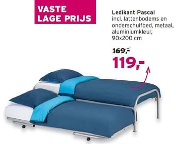 Aanbiedingen Ledikant pascal - Huismerk - Leen Bakker - Geldig van 03/08/2014 tot 16/08/2014 bij Leen Bakker