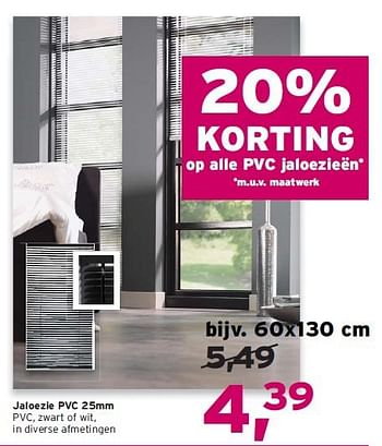 Aanbiedingen Jaloezie pvc - Huismerk - Leen Bakker - Geldig van 03/08/2014 tot 16/08/2014 bij Leen Bakker