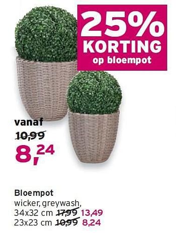 Aanbiedingen Bloempot - Huismerk - Leen Bakker - Geldig van 03/08/2014 tot 16/08/2014 bij Leen Bakker