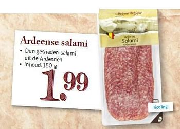Aanbiedingen Ardeense salami - Ancienne Belgique - Geldig van 04/08/2014 tot 09/08/2014 bij Lidl