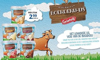 Aanbiedingen biologisch boerderij ijs - Gelatelli - Geldig van 04/08/2014 tot 09/08/2014 bij Lidl