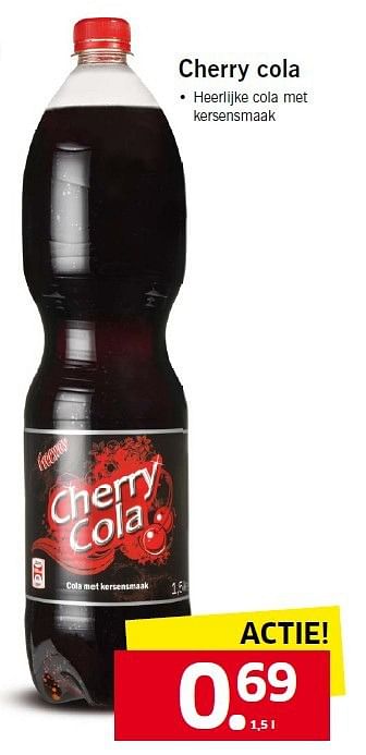 Aanbiedingen Cherry cola - Cherry - Geldig van 04/08/2014 tot 10/08/2014 bij Lidl