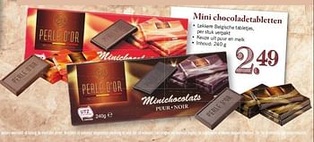 Aanbiedingen Mini chocoladetabletten - Perle d'or - Geldig van 04/08/2014 tot 09/08/2014 bij Lidl