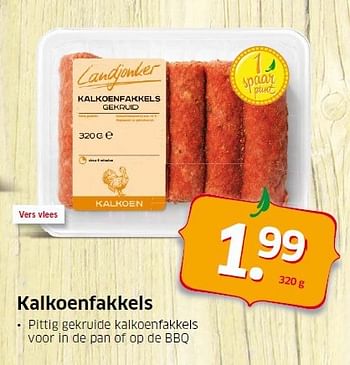 Aanbiedingen Kalkoenfakkels - Landjonker - Geldig van 04/08/2014 tot 09/08/2014 bij Lidl