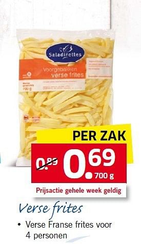 Aanbiedingen Verse frites - Saladinettes - Geldig van 04/08/2014 tot 09/08/2014 bij Lidl
