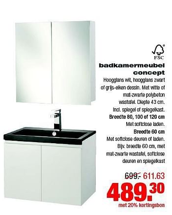 Aanbiedingen Badkamermeubel concept - Huismerk - Praxis - Geldig van 04/08/2014 tot 10/08/2014 bij Praxis