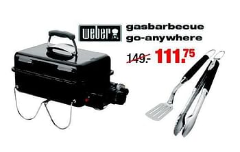 Aanbiedingen Gasbarbecue go-anywhere - Weber - Geldig van 04/08/2014 tot 10/08/2014 bij Praxis