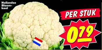 Aanbiedingen Hollandse bloemkool - Huismerk - Nettorama - Geldig van 04/08/2014 tot 10/08/2014 bij Nettorama