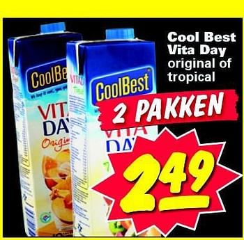 Aanbiedingen Cool best vita day original of tropical - Coolbest - Geldig van 04/08/2014 tot 10/08/2014 bij Nettorama