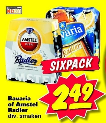 Aanbiedingen Bavaria of amstel radler - Amstel - Geldig van 04/08/2014 tot 10/08/2014 bij Nettorama