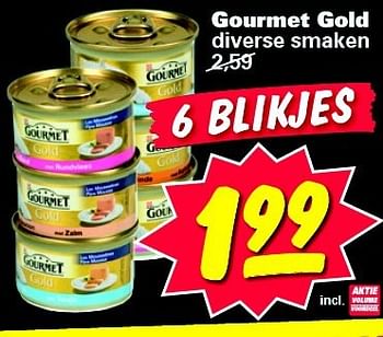 Aanbiedingen Gourmet gold diverse smaken - Gourmet - Geldig van 04/08/2014 tot 10/08/2014 bij Nettorama