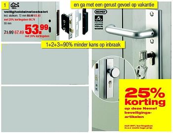 Aanbiedingen Veiligheidsinsteekslot - SKG - Geldig van 04/08/2014 tot 10/08/2014 bij Praxis