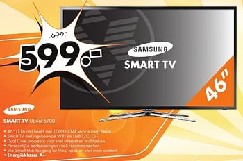 Aanbiedingen Samsung smart tv ue46f5700 - Samsung - Geldig van 04/08/2014 tot 10/08/2014 bij Expert