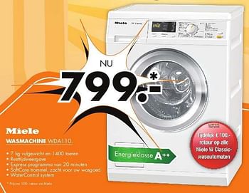 Aanbiedingen Miele wasmachine wda110 - Miele - Geldig van 04/08/2014 tot 10/08/2014 bij Expert