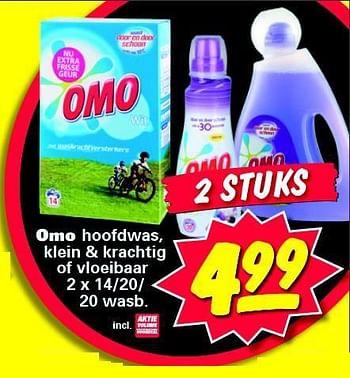 Aanbiedingen Omo hoofdwas, klein + krachtig of vloeibaar - Omo - Geldig van 04/08/2014 tot 10/08/2014 bij Nettorama