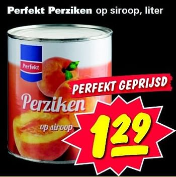 Aanbiedingen Perfekt perziken op siroop, liter - Perfekt - Geldig van 04/08/2014 tot 10/08/2014 bij Nettorama