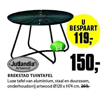 Aanbiedingen Brekstad tuintafel - Jutlandia - Geldig van 04/08/2014 tot 17/08/2014 bij Jysk