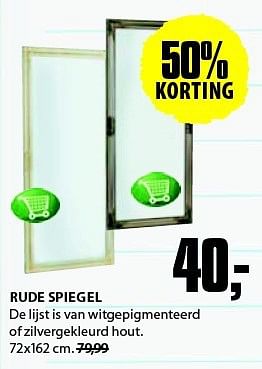 Aanbiedingen Rude spiegel - Huismerk - Jysk - Geldig van 04/08/2014 tot 17/08/2014 bij Jysk